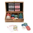 thumbnail image 3 of Harvey Makin Ensemble de Poker en Bois, 3 of 5