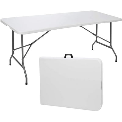 Buy Skonyon Folding Utility Table 6ft Fold In Half Portable