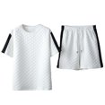 thumbnail image 2 of TIMIFIS Mens Short Set 2 Piece Outfits Ensembles Mode Summer Survêtements Décontractés Mode Décontractée Boutons Imprimé Plage Col Rabattu Short-Manches Shorts Costume - Automne, 2 of 7