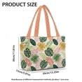 thumbnail image 7 of Pzuqiu Tropical Leaf Print Large Capacity Quilted Tote Bags for Women, Reversible Orange Shoulder Hobo Bag, Lightweight Carry On Handbag for Work Travel Shopping Everyday Use, 7 of 7