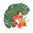 thumbnail image 3 of 1 Set Simulation Monstera Decor Hawaiian Wedding Table Decoration Green Leaf Table Decor (30pcs Leaf + 30pcs Flower), 3 of 7