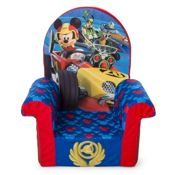Mobilier Marshmallow - Fauteuil à dossier haut en mousse pour enfants - Fauteuil à dossier haut Mickey Mouse Roadsters de Disney