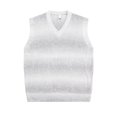 thumbnail image 2 of Gilet Sans Manches à Col en V Dégradé pour Hommes Chandail Décontracté Chaud Mode Hiver Confortable Léger, 2 of 3