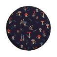 thumbnail image 2 of Balery Mushrooms3tire Cover Waterproof Dust-Proof, Universal Spare Wheel Tire Cover For Trailer, Rv, Suv Truck And Vehicle Camper Accessories-17 Inch, 2 of 9