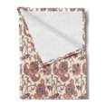 thumbnail image 2 of Traditional Soft Flannel Fleece Throw Blanket, Paisley Leaves and Ornamental Blossoms Floral Boho Persian Ethnic, Cozy Plush for Indoor and Outdoor Use, 50" x 60", Multicolor, by Ambesonne, 2 of 5