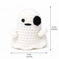 thumbnail image 3 of Halloween Ghost Decorations Handmade Crochet Plush Funny Spooky Decoration for Home Party Holiday Decor Great Halloween Gift 4.5X2 Inch Cute Ghost Plush, 3 of 8