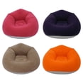 thumbnail image 4 of 4 Pcs Bean Bag Chairs for Adults Portable Inflatable Chairs with Air Pump Blow up Couch Folding Inflatable Couch Lazy Sofa for Reading Living Room Camping-Coffee+Orange+Red+Dark Blue, 4 of 15