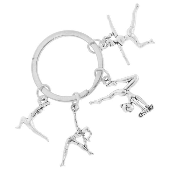 MLINS Zinc Alloy Gymnastics Keychain Pendant Cute Keychain Accessories For Sports Enthusiasts Gymnastics Keychain Charm For Athletes Sports Keychain Ornament