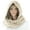 Beige, variant on Opolski Women's Thick Warm Woolen Hooded Scarf, Solid Color