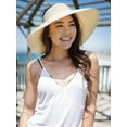 thumbnail image 4 of Women's UPF 50+ Wide Brim Roll-up Straw Sun Hat Sun Visor, 4 of 7