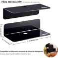 thumbnail image 5 of BRILLAR Estantes de pared negros que ahorran espacio: juego de 2, estante acrílico de 9 pulgadas para dormitorio, baño, cocina, sala de estar, oficina, 5 of 5