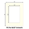 thumbnail image 2 of Cream Linen Picture Frame Mat for 12x16 Frames - Fits 8x12 Photos - 50 Mats, 2 of 7
