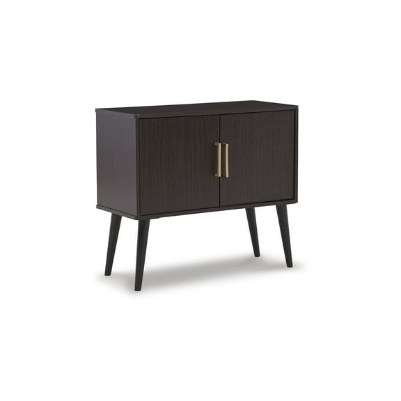 Signature Design by Ashley Contemporary Orinfield Accent Cabinet  Dark Brown