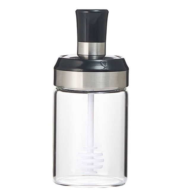 Monstrate Cepillo de aceite de almacenamiento resistente a altas temperaturas, contenedor de miel, contenedor de almacenamiento de alimentos, Cocina y Comedor Tipo cuchara de miel