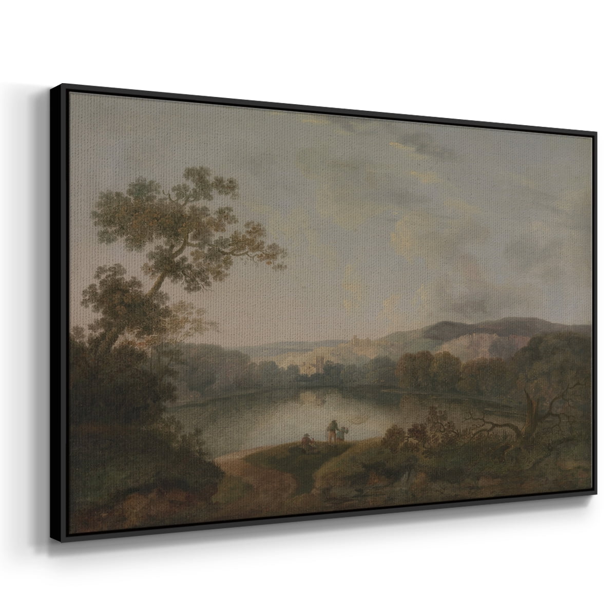 Vintage Landscape-XXVII By Wexford Home Framed in Black Wood Gallery Wrapped Canvas 17 in. x 25 in.