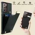 thumbnail image 3 of Wallet Case for Samsung Galaxy Note 20 Ultra, Vintage Premium PU Leather Ultra Slim Case with Card Holder, Protective Anti-drop Magnetic Clasp Phone Case for Galaxy Note 20 Ultra, Black, 3 of 7