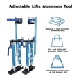 thumbnail image 4 of Confote 18-30 inch Drywall Stilts Height Adjustable Lifts Aluminum Tool Stilt with Knee Pad Protection for Painting Pruning Branches, Blue, 4 of 7