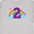 thumbnail image 4 of Inktastic 2nd Birthday Rainbow Cute Girls Girls Long Sleeve Toddler T-Shirt, 4 of 5