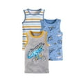 thumbnail image 3 of Baby Boys' Tank Tops Dinosaur Cartoon Car Shark Striped Sleeveless Tops Multipack, 3 Pack, 2-10 Years, 3 of 3