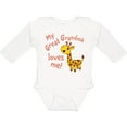 thumbnail image 3 of Inktastic My Great Grandma Loves Me- Cute Giraffe Boys or Girls Long Sleeve Baby Bodysuit, 3 of 5