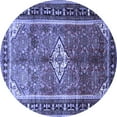 thumbnail image 1 of Ahgly Company Machine Washable Indoor Round Persian Blue Traditional Area Rugs, 4' Round, 1 of 4