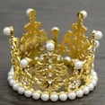 thumbnail image 2 of AYYUFE Cake Topper Eye-catching Realistic Looking Metal Vintage Royal Queen King Crown Cake Topper Hair Ornament for Home, 2 of 7