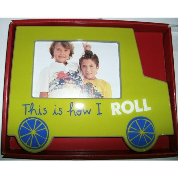 CC Home Furnishings 31301433 Avocado Green & Blue Car This is How I Roll Table Top 3.5 x 5 in. Photo Picture Frame