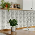 thumbnail image 3 of Mi Alma Gray Flower Peel & Stick Vinyl Backsplash Tiles 5x5, 24 pcs, 3 of 13