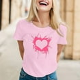 thumbnail image 1 of WILLBEST Chemises à Manches Courtes pour Femmes Saint-Valentin Mignon Col Rond T-Shirt à Manches Courtes 45, 1 of 3