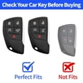 thumbnail image 2 of for Chevy Key Fob Cover with Leather Keychain Soft TPU Key Case Shell Holder Fits for Chevrolet 2021 2022 2023 2024 Suburban Tahoe Silverado 1500, for GMC Yukon Sierra 5 Button, 2 of 6