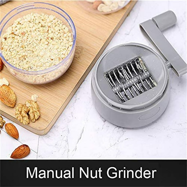Nut Chopper Manual Nut Grinder with Stainless Steel Blades