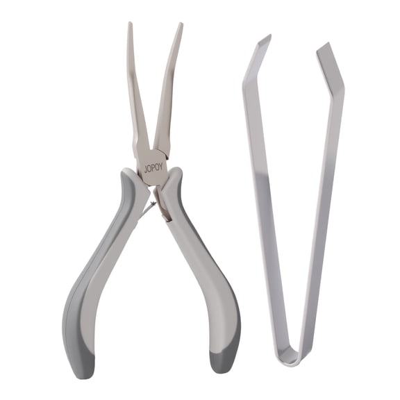 JOPOY Fish Bone Pliers Tweezers Kit for All Kind of Fish Stainless Steel Deboning Tools 2pcs