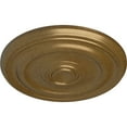 thumbnail image 3 of Ekena Millwork 15 3/4"OD x 1 1/2"P Devon Ceiling Medallion (Fits Canopies up to 3 5/8"), Hand-Painted Pale Gold, 3 of 6