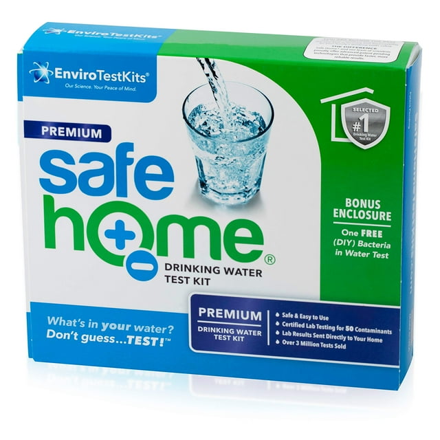 Safe Home® PREMIUM Water Quality Test Kit – Testing for 50 Different Parameters – Comprehensive Analysis of City Water or Well Water