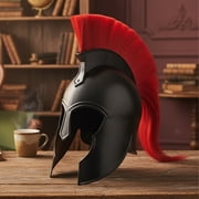 SZCO Corinthian Style Black Helmet with Red Plume Handmade Decorative Helmet for Costume, Display, Cosplay & Collector Use
