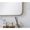 thumbnail image 4 of Soft corner metal rectangular mirror 22x40 inch in Brass, 4 of 5