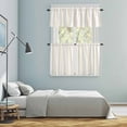 thumbnail image 5 of Cream Striped Kitchen Curtains Sets for Windows 36 Inch Length, Modern Farmhouse Cream White Stripes Rod Pocket Window Treatments Tier Curtains and Valances Set for Bedroom/Bathroom, 5 of 8