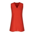 thumbnail image 4 of Women's Linen Dress, Sleeveless V Neck Midi Dress, Casual Summer Dress for Women, 4 of 5