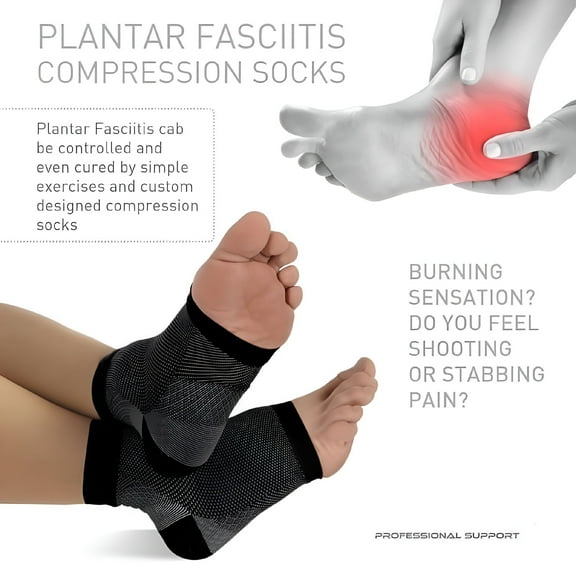 XIRQI Plantar Fasciitis Foot Compression Sleeves for Injury Rehab & Joint Pain. Ankle Brace-Instant Relief & Support for Achilles Tendonitis,Fallen Arch,Heel Spurs,Swelling & Fatigue