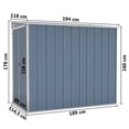 thumbnail image 4 of vidaXL Storage Shed Wall-mounted Garden Shed for Backyard Galvanized Steel, 4 of 86