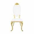 thumbnail image 2 of ACME Fallon Side Chair(Set-2) in White PU & Mirroed Gold Finish, 2 of 3