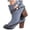 Blue, variant on Chic Women'S Ankle Booties With A Twist 2024 Women's European And American ACross Border Coarse Heel High Heel Sleeve Rhinestone Decorative Short Boots Women'S Stylish Short Boots