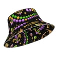 thumbnail image 2 of Easygdp Mardi Gras3 Double-Sided Reflective Fisherman Hat,Sun Visor,Casual Hat,Fluorescent Hat,Suitable For Outdoor And Night Walking,Unisex, 2 of 9