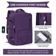 thumbnail image 2 of Mochila de viaje WONHOX Large para mujer impermeable morada, 2 of 7