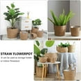thumbnail image 4 of Woven Flower Basket Topboutique Straw Weaving Plant Basket Plant Container Organizer Laundry Bag Plant Pot Planter Basket Flower Pots Cover Garden Plant Containers with Plastic Liner and Handle,9.8in, 4 of 7