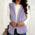 thumbnail image 5 of Yievot Women's Fall Winter Fleece Vest Trendy Sleeveless Hooded Sherpa Jacket with Pocket Open Front Fuzzy Warm Outerwear, 5 of 8