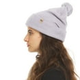 thumbnail image 2 of 100% Merino Wool Knit Cuff Pom Beanie - Midweight, 2 of 11