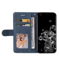 thumbnail image 4 of Case for Samsung Galaxy S20 Ultra 5G Leather Wallet Book Flip Folio Stand View Cover - Blue, 4 of 5