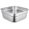 thumbnail image 1 of Stainless Steel Washing Up Bowl, Multi-Purpose Dish Tub for Sink, Large Square Container for Kitchen, Vegetable Washing Basin, Sturdy Dishpan for Home, 1 of 6
