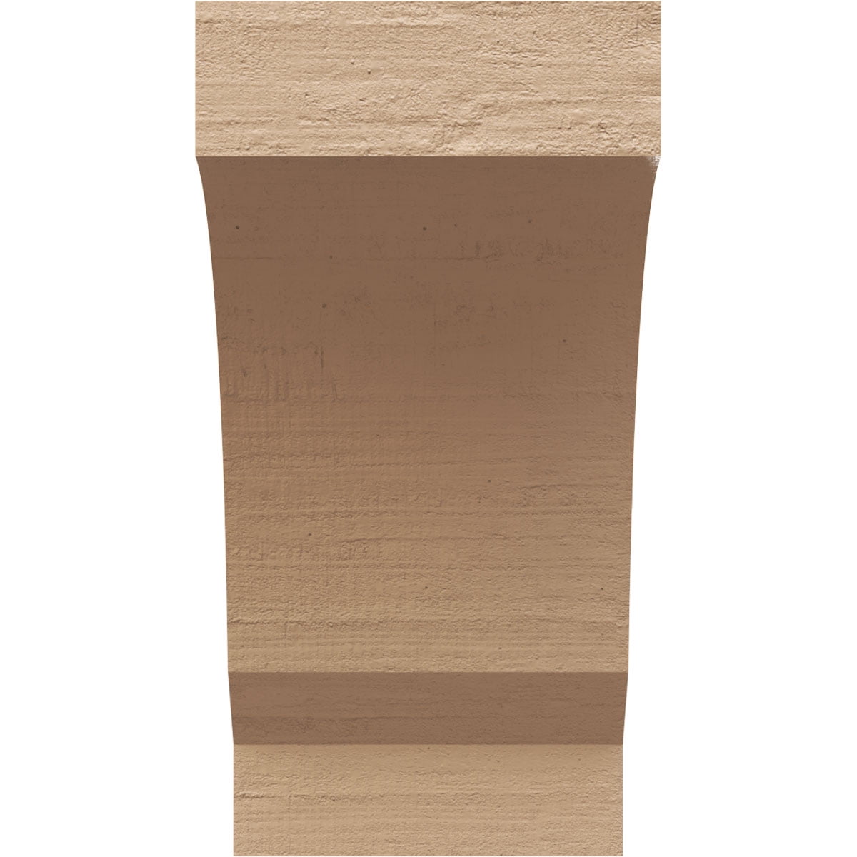 4"W x 4"D x 8"H Wide Moab Rough Cedar Woodgrain TimberThane Corbel, Primed Tan